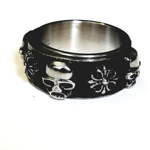 New stainless steel skull ring size 10 - Picture 2 of 3